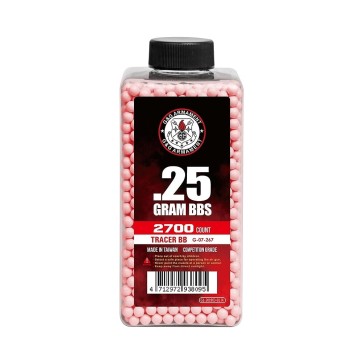 G&g pallini traccianti 0.25g bottiglia 2700 bb rossi (g07267)