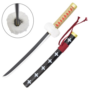 Mini katana ornamentale in bamboo con stand TRAFALGAR LAW