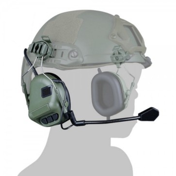 Wosport set cuffie con microfono versione elmetto olive drab (wo-hd10v)