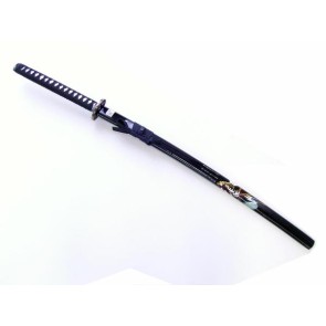 KATANA ORNAMENTALE CON DISEGNO SAMURAI LACCATA