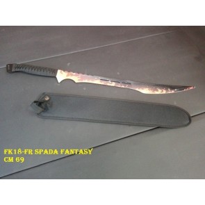 SPADA FANTASY NINJA IN ACCIAIO CON LINGUE DI FIAMME