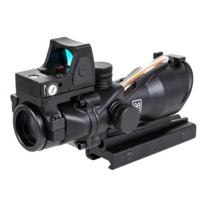 Specna arms ottica 4x32 illuminata con fibra ottica e red dot sharp nero (spe-10-043885)