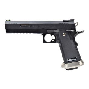 We pistola a gas hi-capa 6.0 i-rex force nera / silver barrel (wh18-bksv)